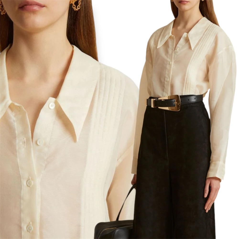 KHAITE NWT The Nori silk shirt